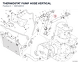 THERMOSTAT PUMP HOSE VERTICAL 80012201A diagram position