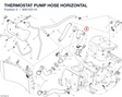 THERMOSTAT PUMP HOSE HORIZONTAL 80012311A diagram position