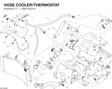 HOSE COOLER/THERMOSTAT 80012331A diagram position