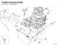 PUMP/COOLER HOSE 80012381C diagram position