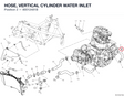 HOSE, VERTICAL CYLINDER WATER INLET 80012481B diagram position