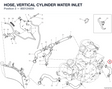 HOSE, VERTICAL CYLINDER WATER INLET 80012483A diagram position