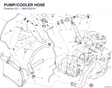 PUMP/COOLER HOSE 80012531A diagram position