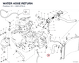 WATER HOSE RETURN 80012761A diagram position