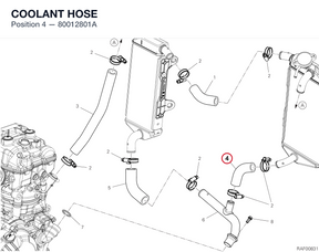 COOLANT HOSE 80012801A diagram position
