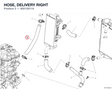 HOSE, DELIVERY RIGHT 80012811A diagram position