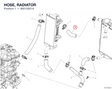 HOSE, RADIATOR 80012821A diagram position