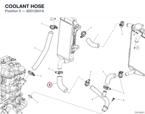 COOLANT HOSE 80012841A diagram position
