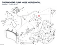 THERMOSTAT PUMP HOSE HORIZONTAL 80017871B diagram position