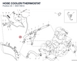 HOSE COOLER/THERMOSTAT 80017891A diagram position