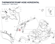 THERMOSTAT/PUMP HOSE HORIZONTAL 80017922A diagram position