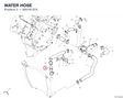 WATER HOSE 80018131A diagram position