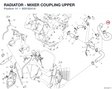 RADIATOR - MIXER COUPLING UPPER 80018241A diagram position