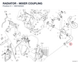 RADIATOR - MIXER COUPLING 80018252A diagram position
