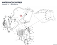 WATER HOSE UPPER 80018261A diagram position