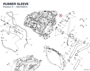 RUBBER SLEEVE 80018281A diagram position