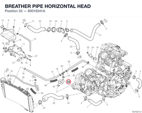 BREATHER PIPE HORIZONTAL HEAD 80018341A diagram position