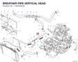 BREATHER PIPE VERTICAL HEAD 80018353A diagram position