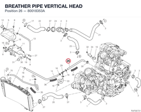 BREATHER PIPE VERTICAL HEAD 80018353A diagram position