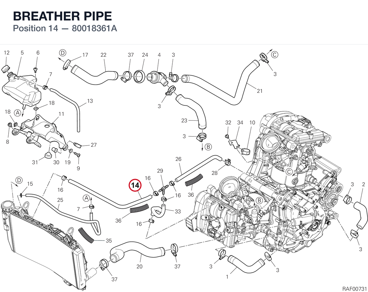 BREATHER PIPE 80018361A diagram position