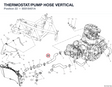 THERMOSTAT/PUMP HOSE VERTICAL 80018401A diagram position