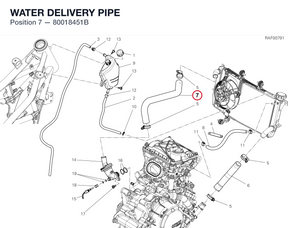 WATER DELIVERY PIPE 80018451B diagram position