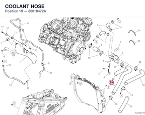 COOLANT HOSE 80018472A diagram position
