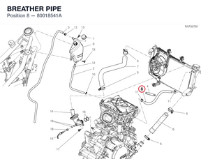 BREATHER PIPE 80018541A diagram position