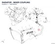 RADIATOR - MIXER COUPLING 80018552A diagram position