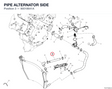 PIPE ALTERNATOR SIDE 80018641A diagram position