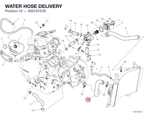 WATER HOSE DELIVERY 80018721B diagram position
