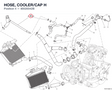 HOSE, COOLER/CAP H 80020042B diagram position