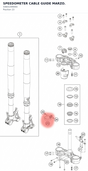 Diagram preview: SPEEDOMETER CABLE GUIDE MARZO. (54601099000)