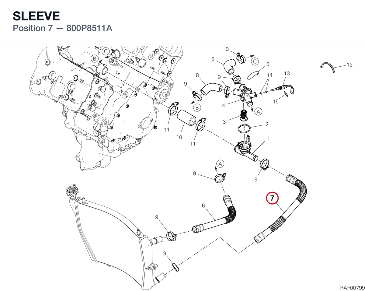 SLEEVE 800P8511A diagram position