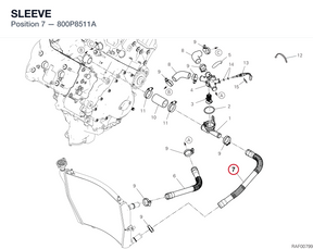 SLEEVE 800P8511A diagram position