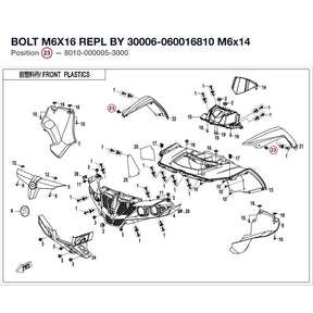 BOLT M6X16 REPL BY 30006-060016810 product image