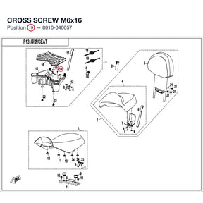 CROSS SCREW M6x16 product image