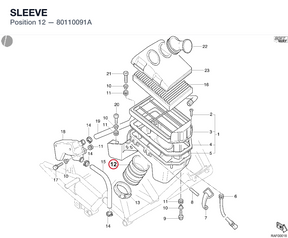 SLEEVE 80110091A diagram position