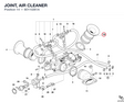 JOINT, AIR CLEANER 80110261A diagram position