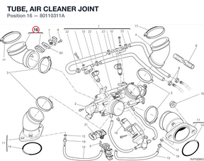 TUBE, AIR CLEANER JOINT 80110311A diagram position