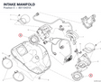 INTAKE MANIFOLD 80110431A diagram position