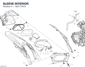 SLEEVE INTERIOR 80111761A diagram position
