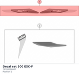 Diagram preview: Decal set 500 EXC-F (79708198007)