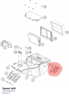 Diagram preview: Spout left (C90706040000)