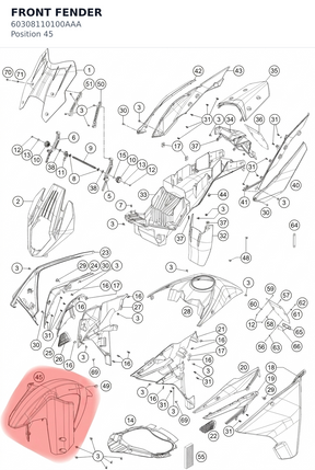 Diagram preview: FRONT FENDER (60308110100AAA)