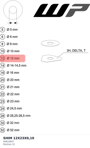 Diagram preview: SHIM 12X23X0,10 (46810607)
