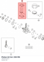 Diagram preview: Piston kit Gr.I 250 MX (79030207010 I)