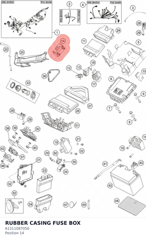 Diagram preview: RUBBER CASING FUSE BOX (61311087050)