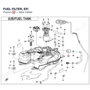 FUEL FILTER, EFI product image