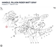 HANDLE, PILLION RIDER MATT GRAY 80610111AF diagram position